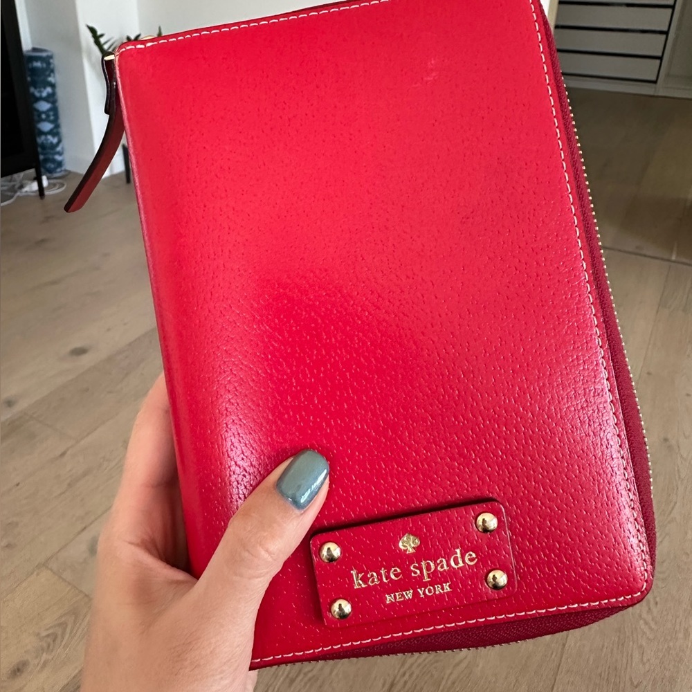 Kate Spade Red Zipper Planner